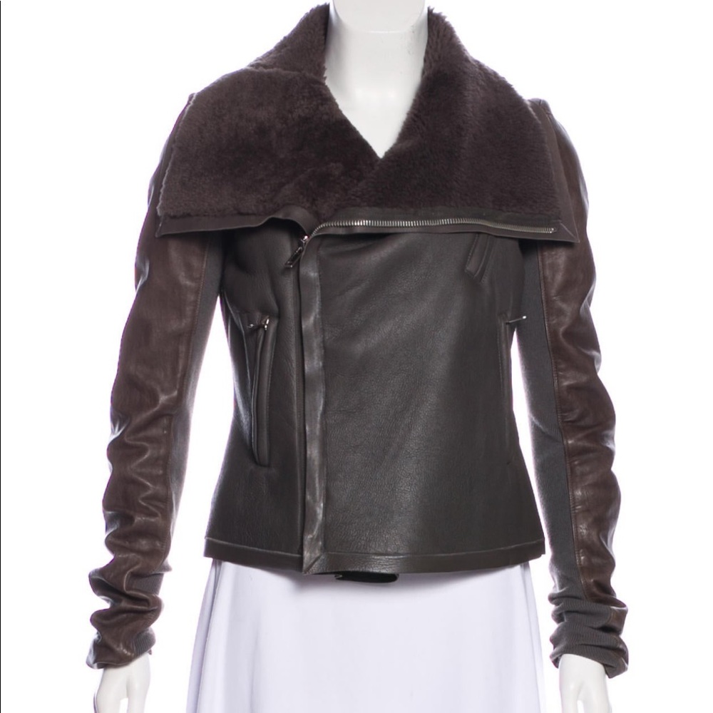 Rick owens shearling jacket